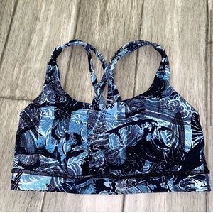 lululemon energy bra wave pattern RARE size 4